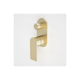 Caroma Urbane II Bath / Shower Mixer With Diverter Round Cover Plate Brushed Brass